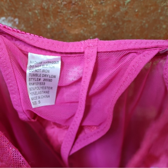 Spree Intimates hot pink Babydoll Set | New with tags Size Small - Picture 2 of 6